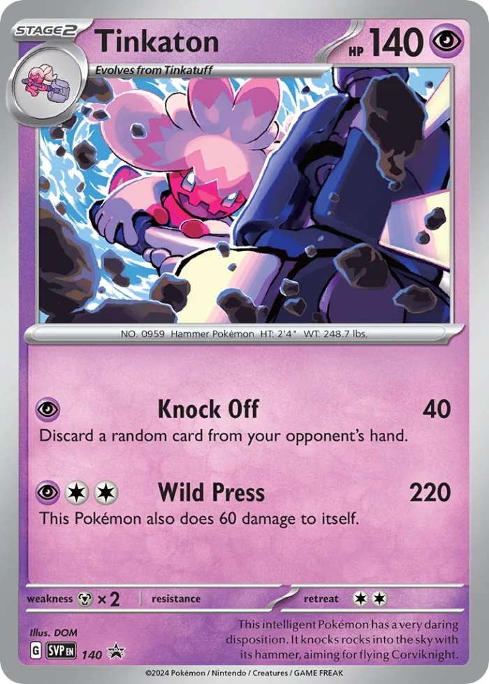Tinkaton #SVP 140 SV Black Star Promos Pokemon card