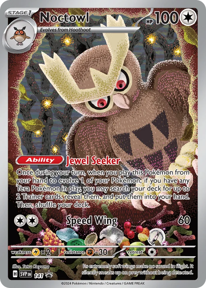 Noctowl #SVP 141 SV Black Star Promos Pokemon card
