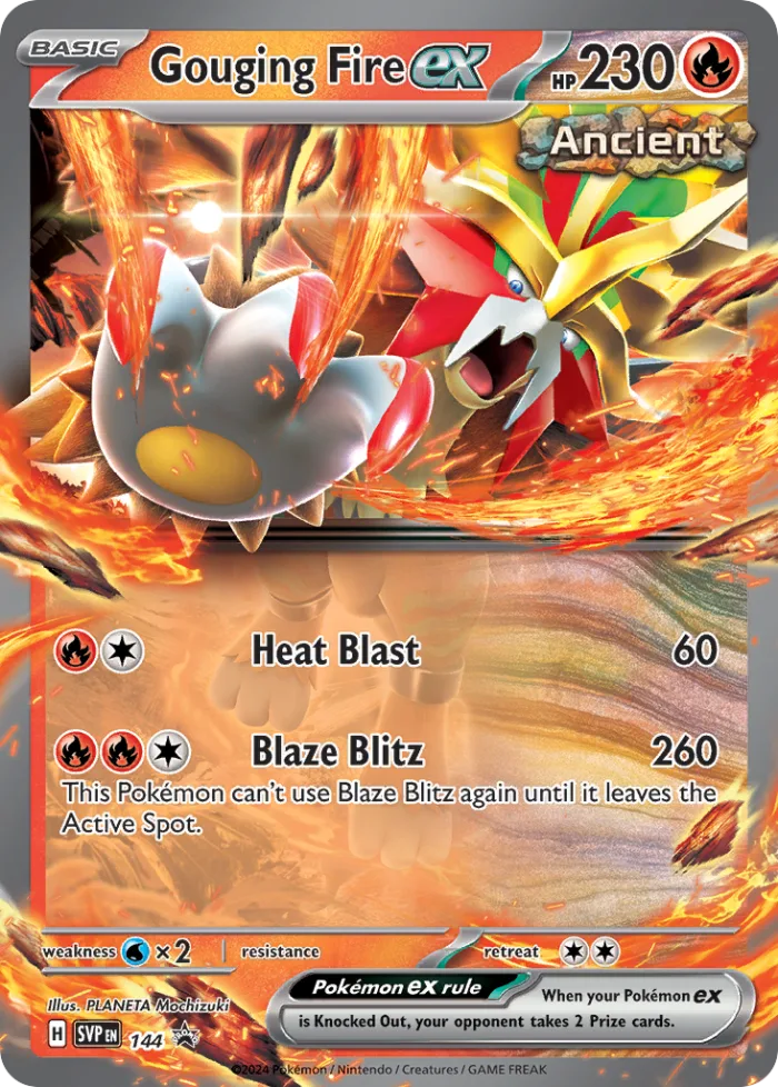 Gouging Fire ex #SVP 144 SV Black Star Promos Pokemon card