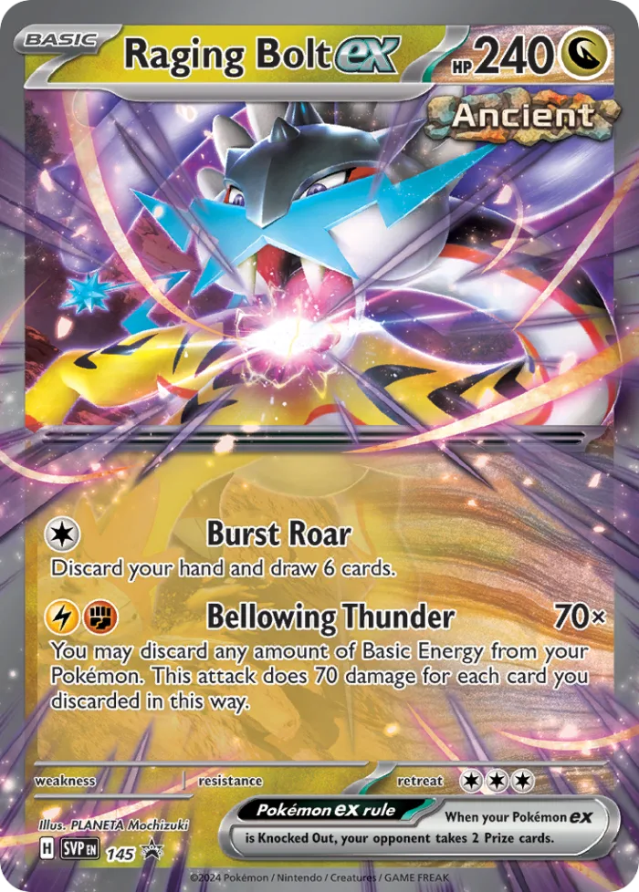 Raging Bolt ex #SVP 145 SV Black Star Promos Pokemon card
