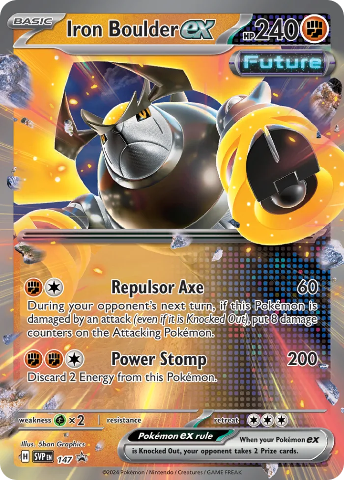 Iron Boulder ex #SVP 147 SV Black Star Promos Pokemon card