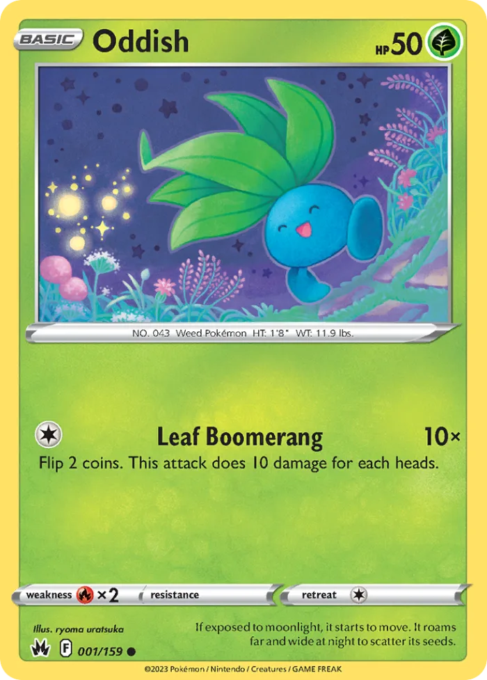 Oddish #1 Crown Zenith Pokemon card