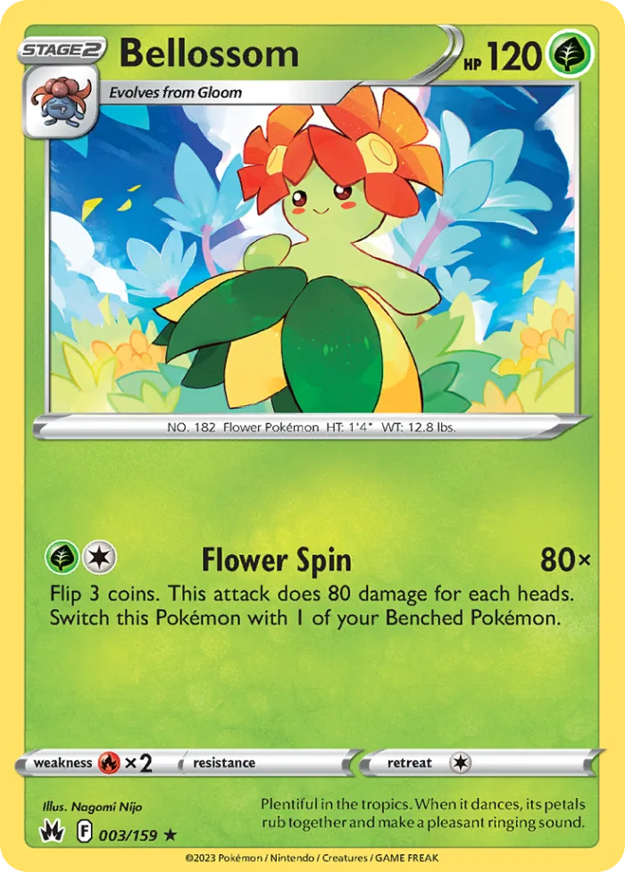 Bellossom #3 Crown Zenith Pokemon card