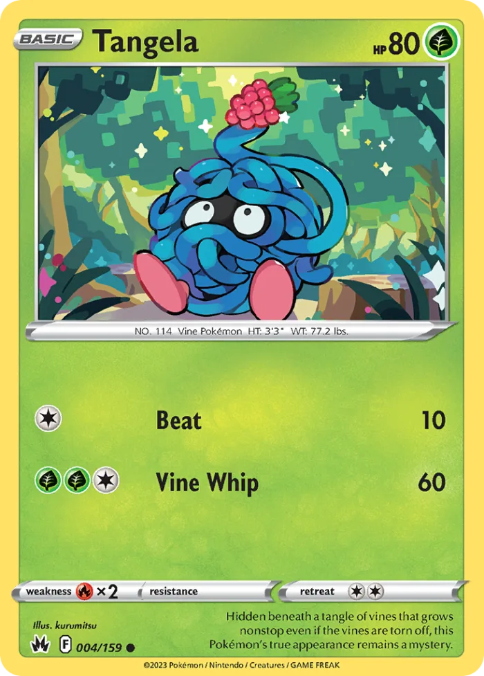 Tangela #4 Crown Zenith Pokemon card