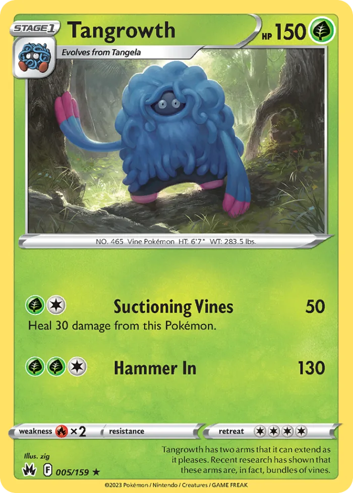 Tangrowth #5 Crown Zenith Pokemon card