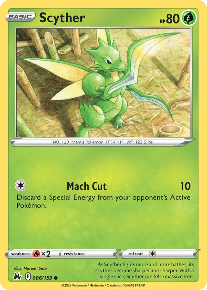 Scyther #6 Crown Zenith Pokemon card