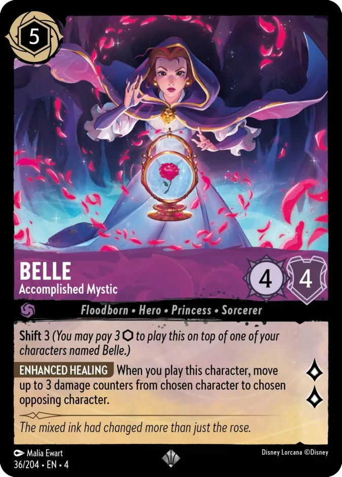 Belle #36 Ursula's Return Disney Lorcana card