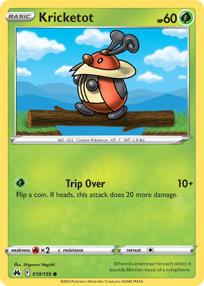 Kricketot #10 Crown Zenith Pokemon card