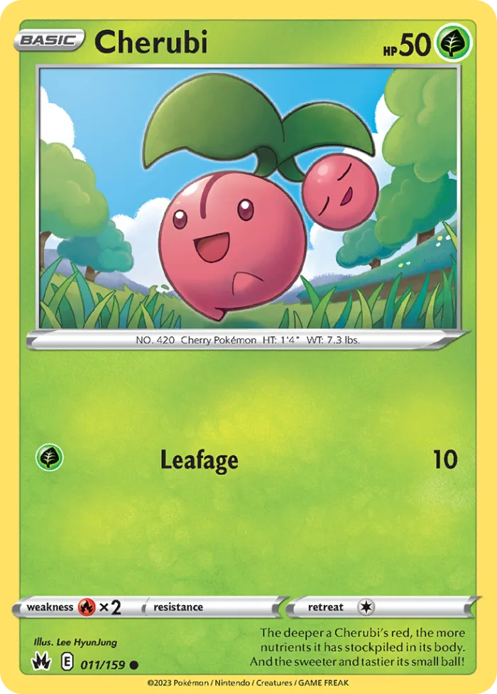 Cherubi #11 Crown Zenith Pokemon card
