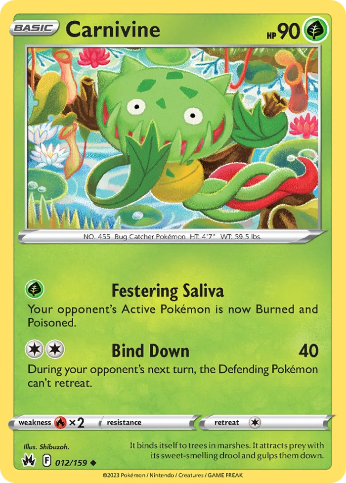 Carnivine #12 Crown Zenith Pokemon card