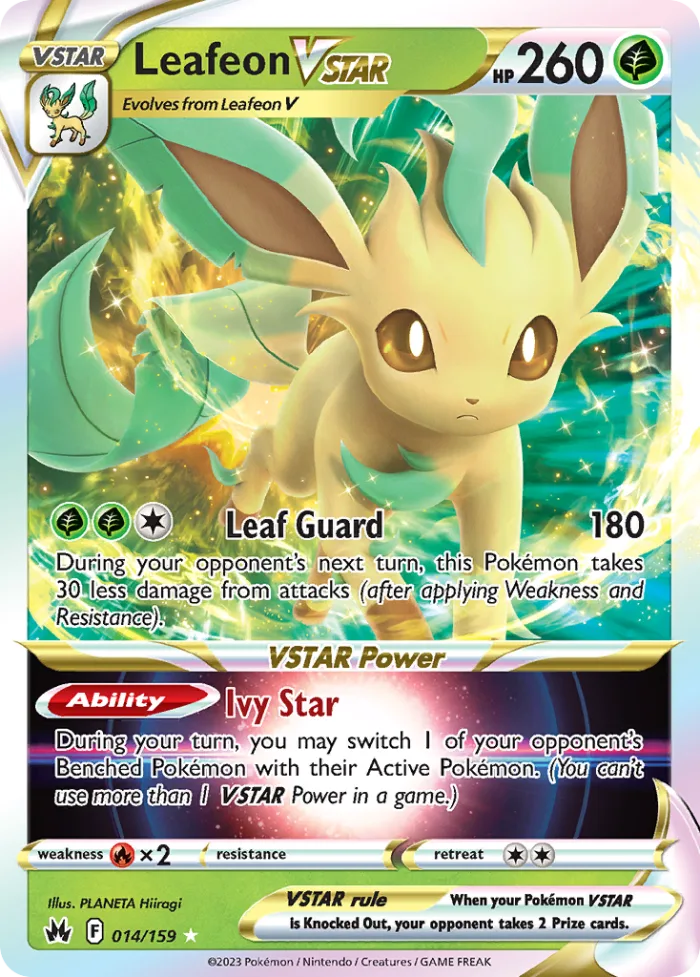 Leafeon VSTAR #14 Crown Zenith Pokemon card