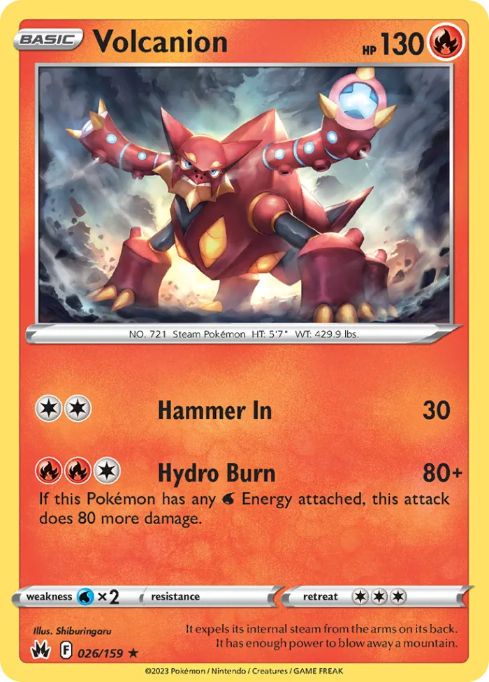 Volcanion #26 Crown Zenith Pokemon card