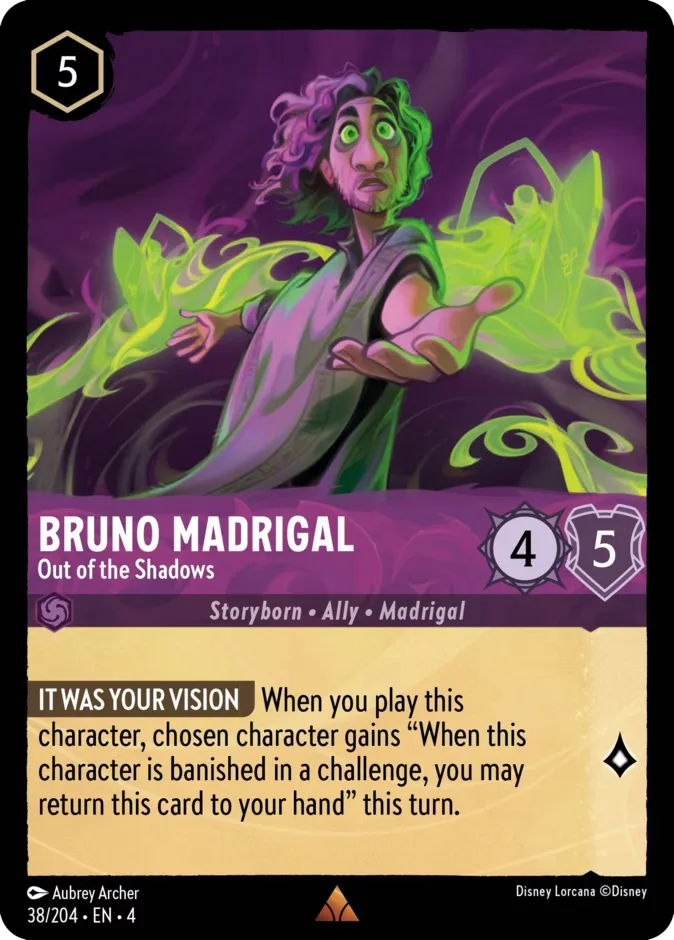 Bruno Madrigal #38 Ursula's Return Disney Lorcana card