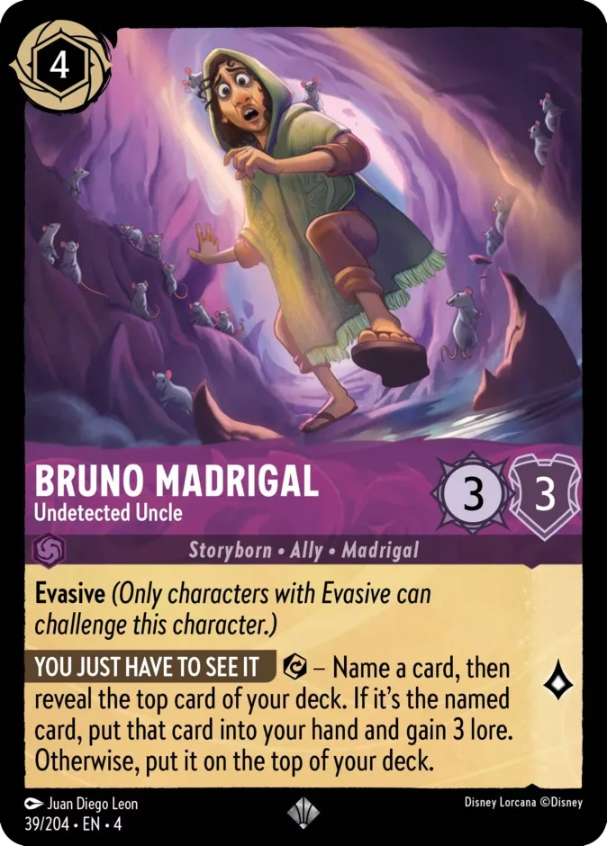 Bruno Madrigal #39 Ursula's Return Disney Lorcana card