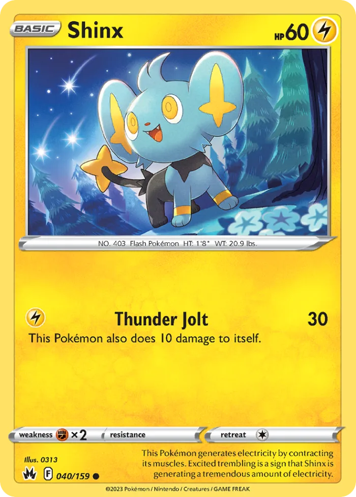 Shinx #40 Crown Zenith Pokemon card