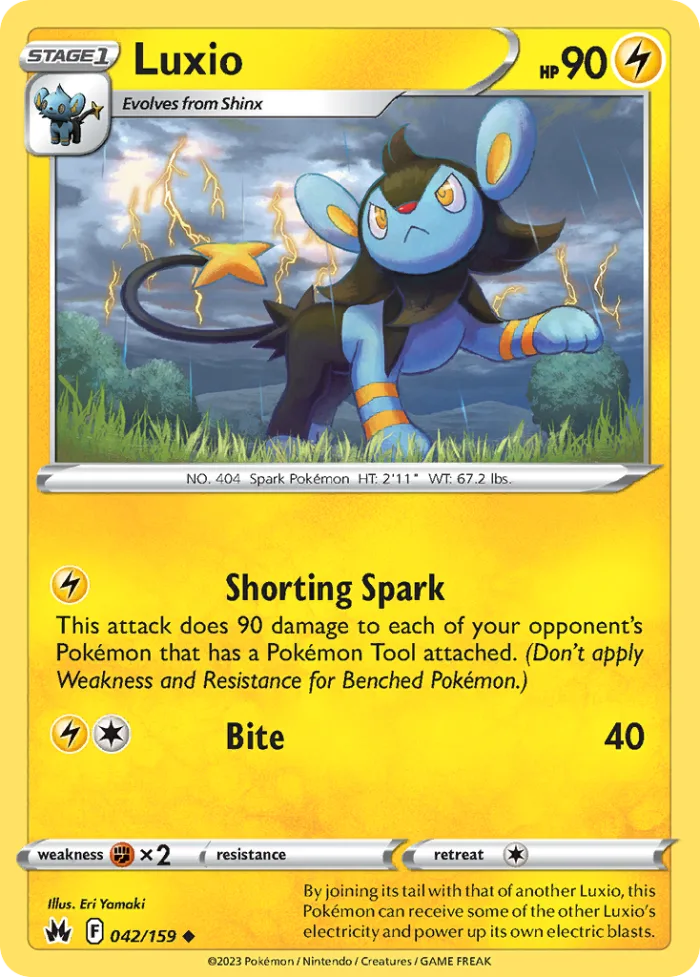 Luxio #42 Crown Zenith Pokemon card
