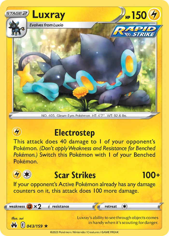 Luxray #43 Crown Zenith Pokemon card