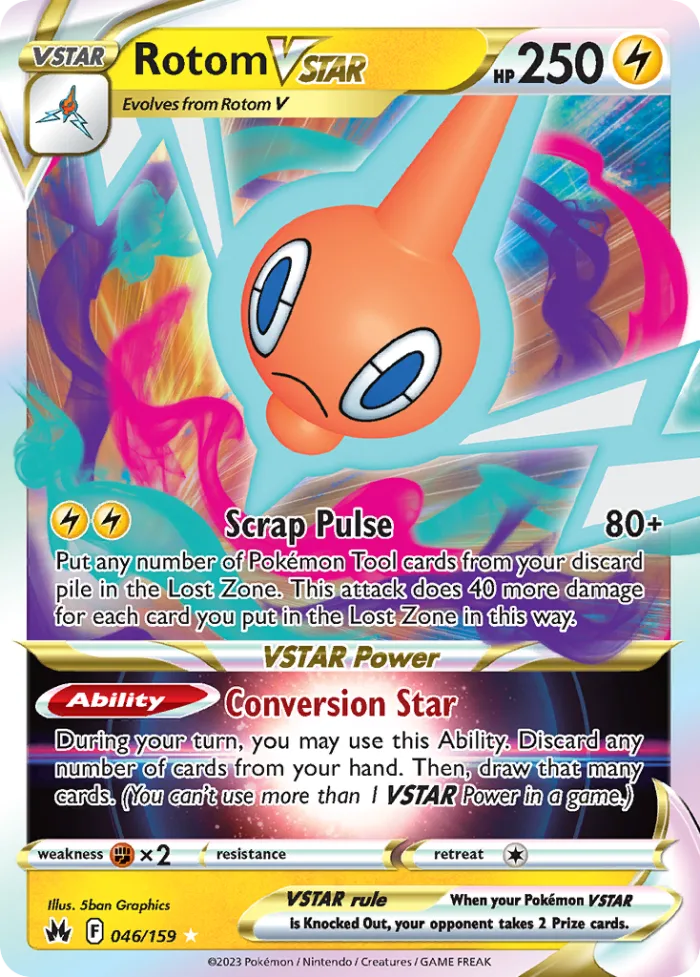 Rotom VSTAR #46 Crown Zenith Pokemon card