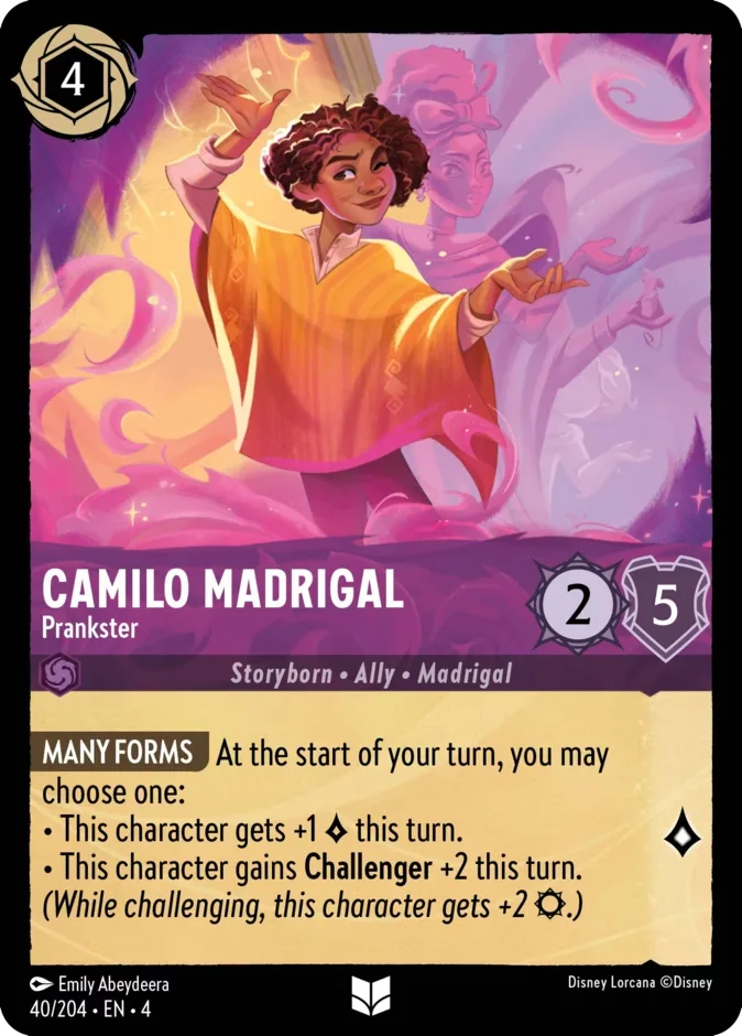 Camilo Madrigal #40 Ursula's Return Disney Lorcana card