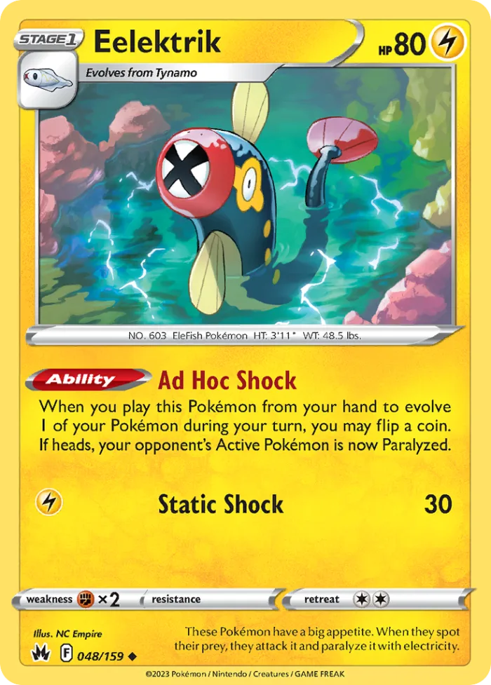 Eelektrik #48 Crown Zenith Pokemon card