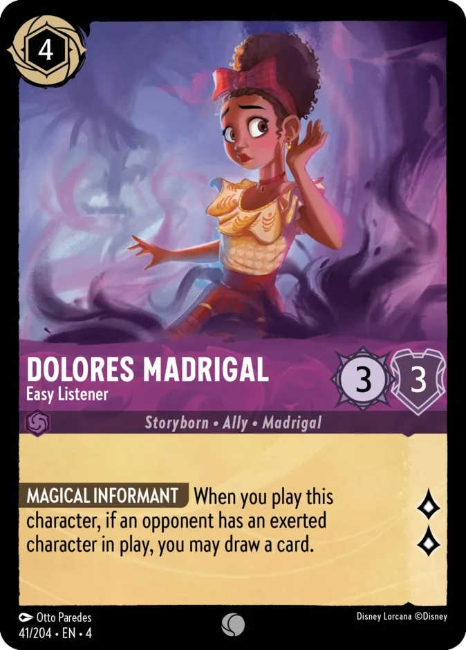 Dolores Madrigal #41 Ursula's Return Disney Lorcana card