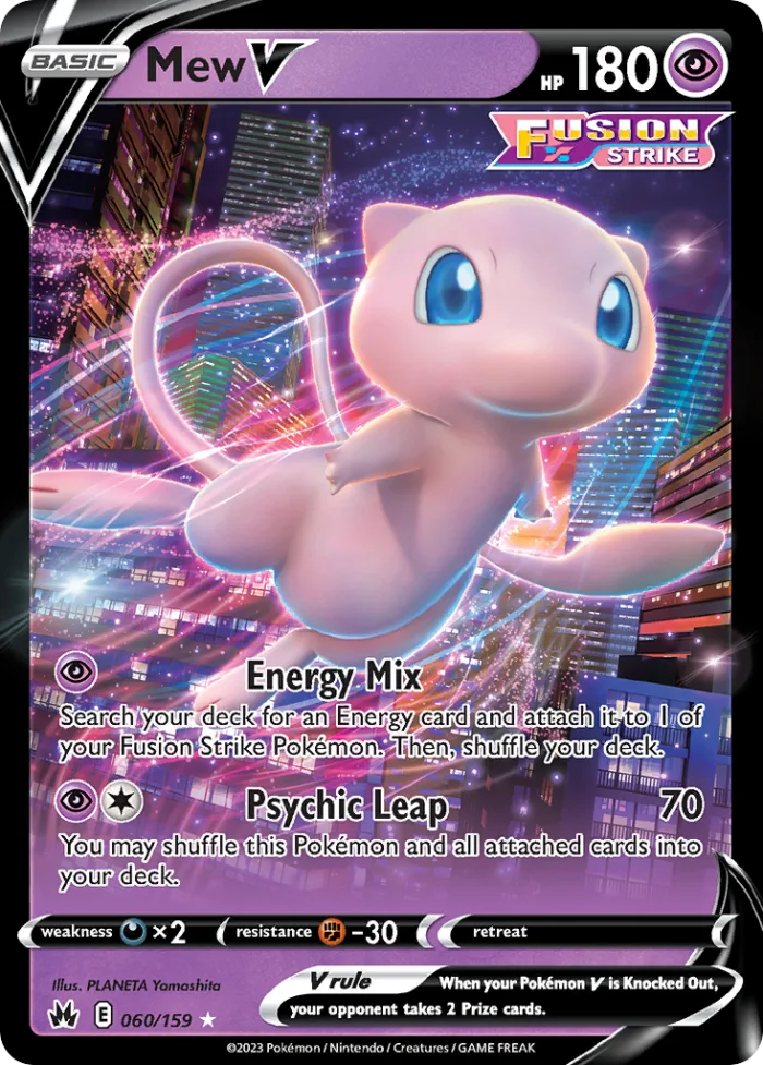 Mew V #60 Crown Zenith Pokemon card
