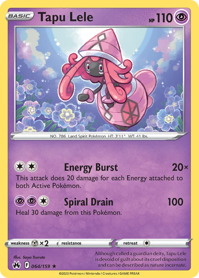 Tapu Lele #64 Crown Zenith Pokemon card