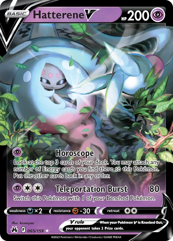 Hatterene V #65 Crown Zenith Pokemon card