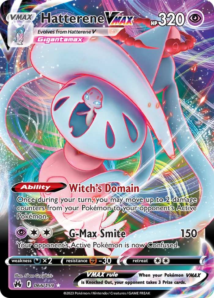 Hatterene VMAX #66 Crown Zenith Pokemon card