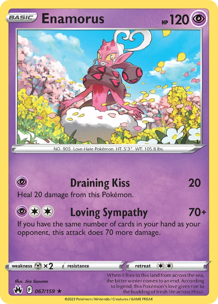 Enamorus #67 Crown Zenith Pokemon card