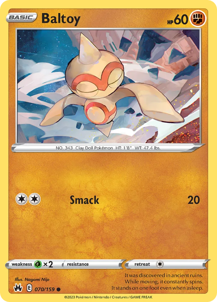 Baltoy #70 Crown Zenith Pokemon card