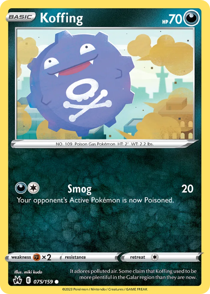 Koffing #75 Crown Zenith Pokemon card