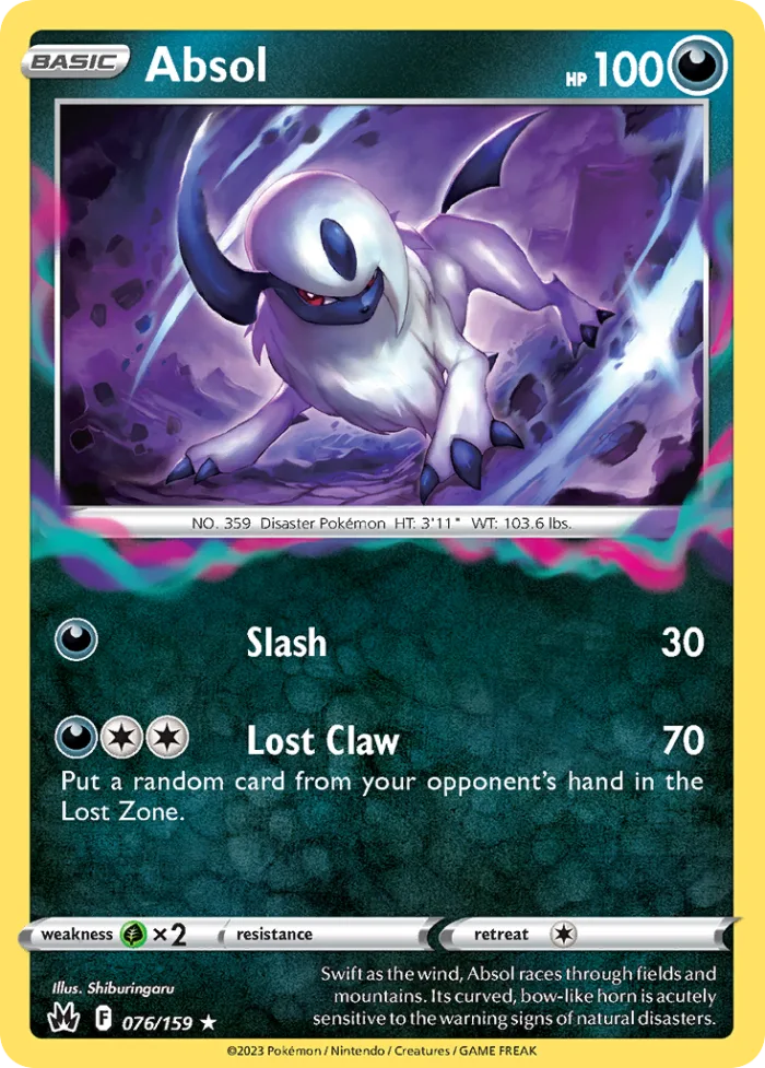 Absol #76 Crown Zenith Pokemon card