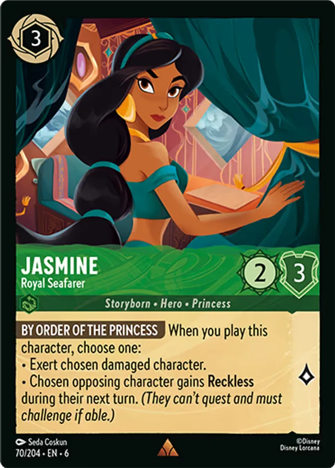 Jasmine #70 Azurite Sea Disney Lorcana card