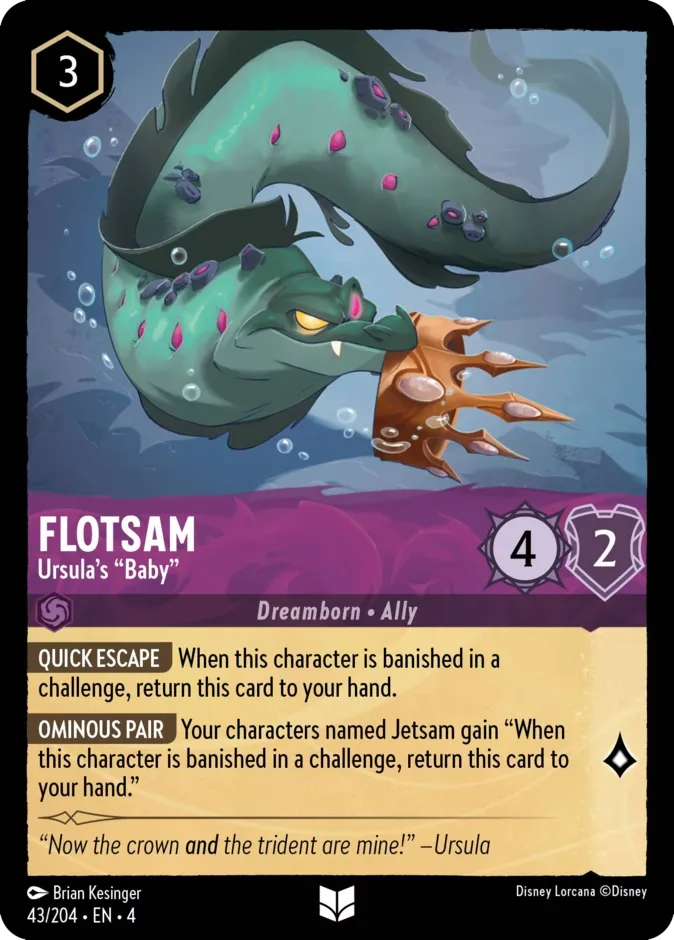 Flotsam #43 Ursula's Return Disney Lorcana card
