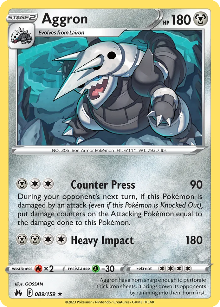Aggron #89 Crown Zenith Pokemon card