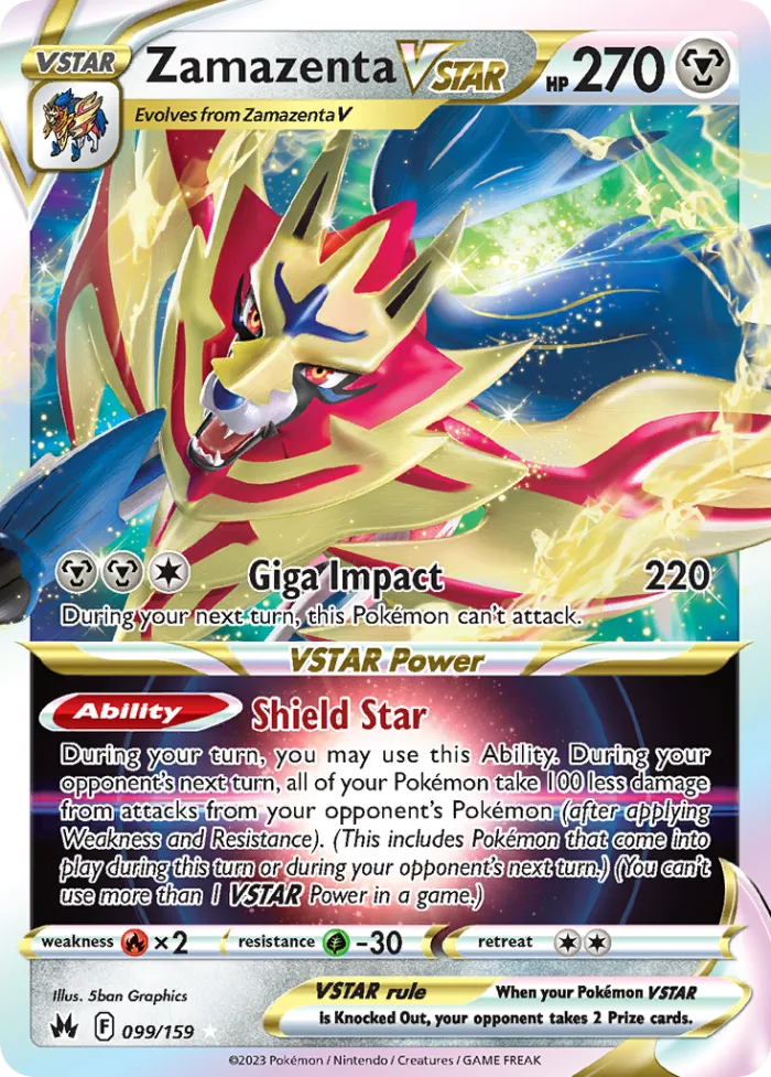 Zamazenta VSTAR #99 Crown Zenith Pokemon card