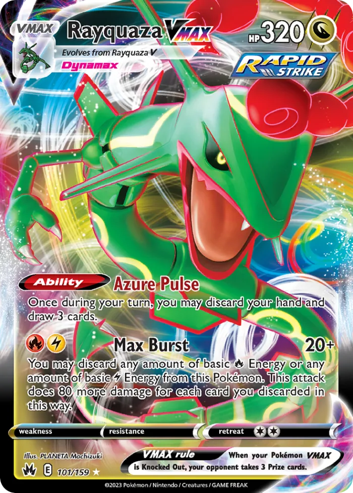 Rayquaza VMAX #101 Crown Zenith Pokemon card