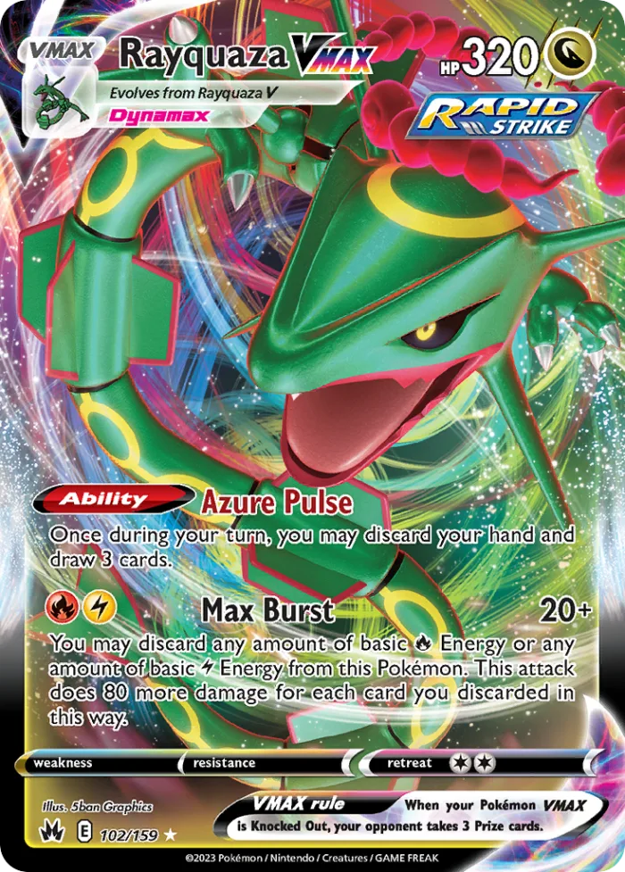 Rayquaza VMAX #102 Crown Zenith Pokemon card