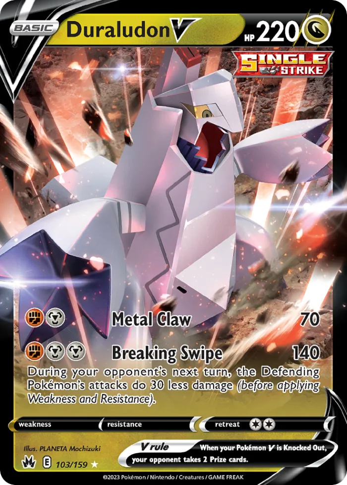 Duraludon V #103 Crown Zenith Pokemon card