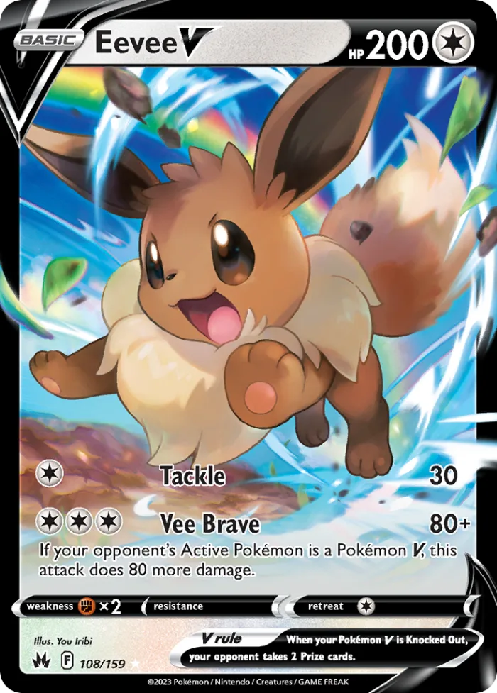 Eevee V #108 Crown Zenith Pokemon card