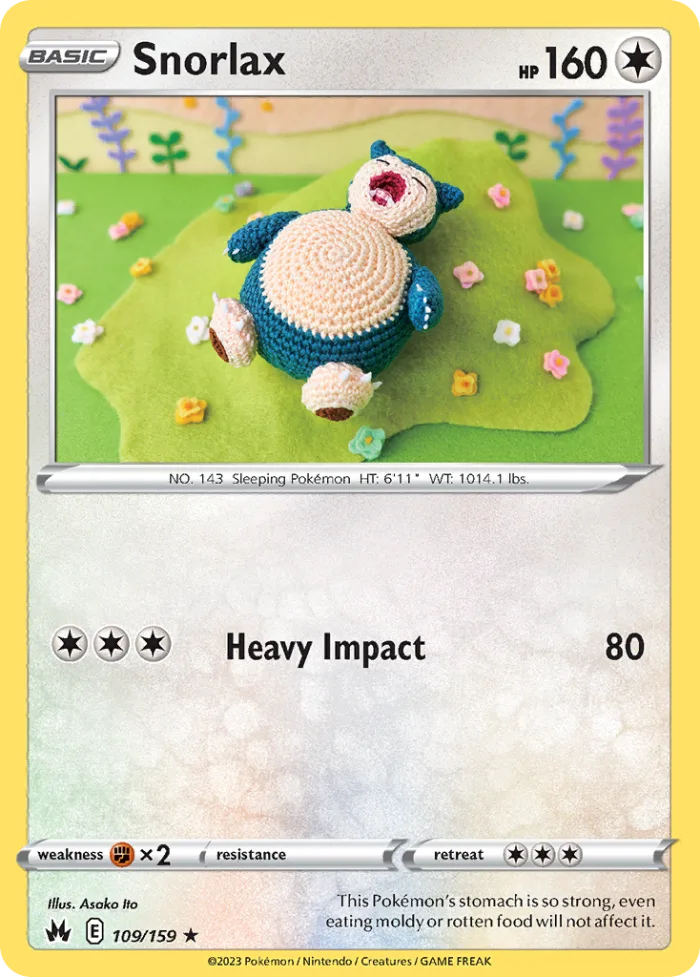 Snorlax #109 Crown Zenith Pokemon card