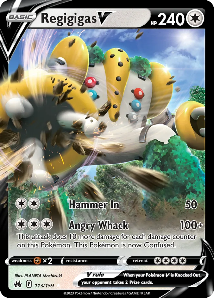 Regigigas V #113 Crown Zenith Pokemon card