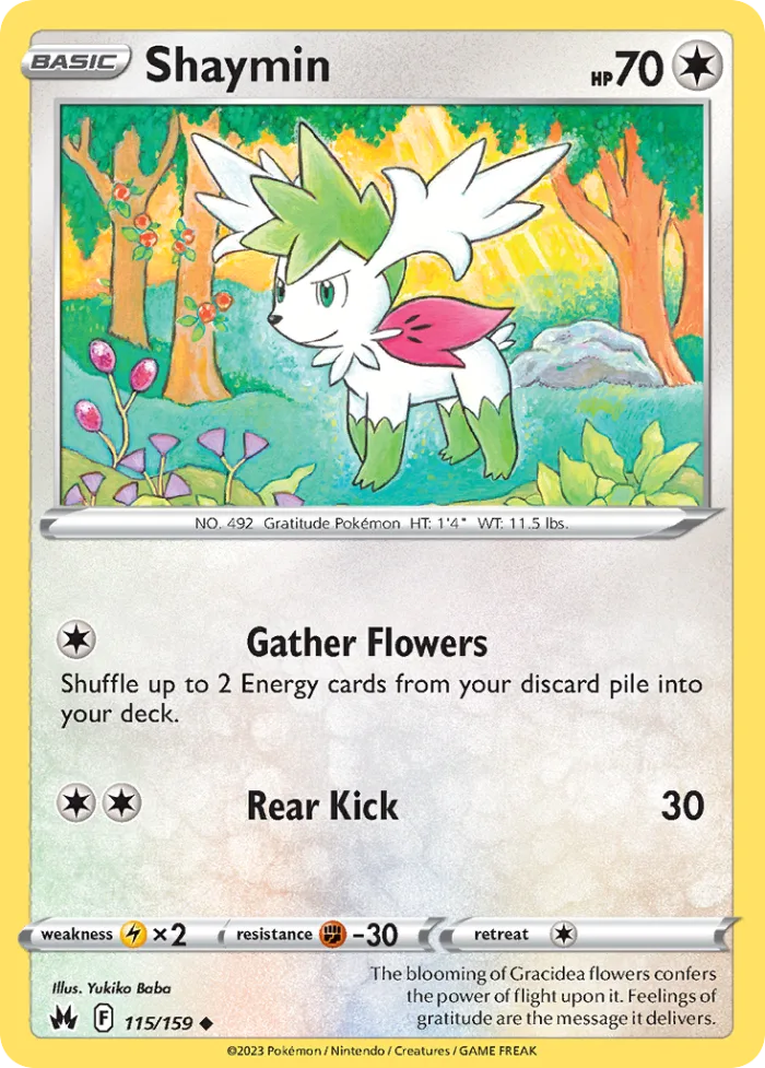 Shaymin #115 Crown Zenith Pokemon card