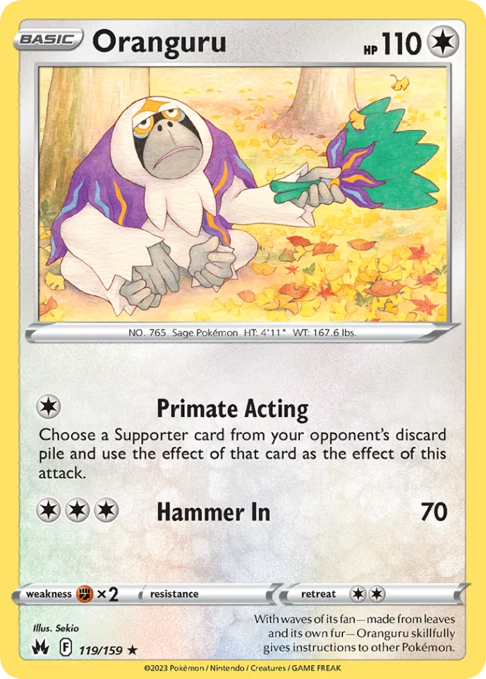 Oranguru #119 Crown Zenith Pokemon card