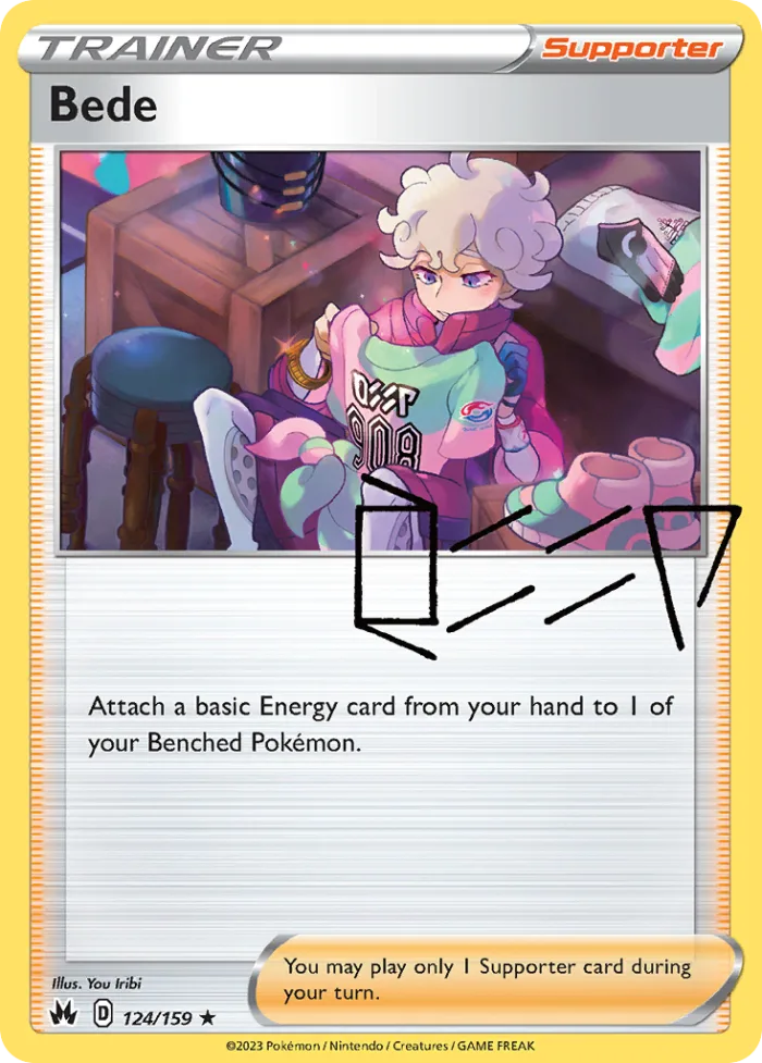 Bede #124 Crown Zenith Pokemon card