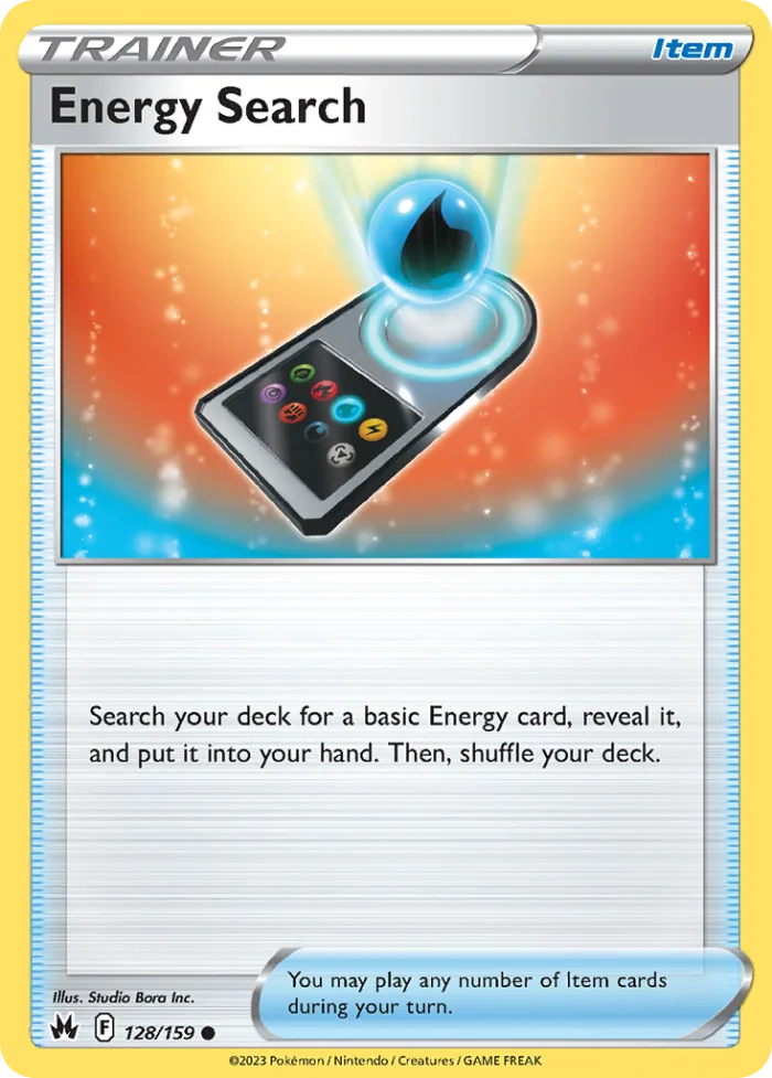 Energy Search #128 Crown Zenith Pokemon card