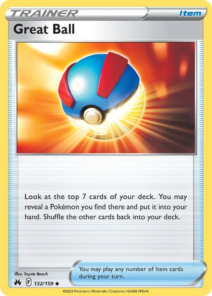 Great Ball #132 Crown Zenith Pokemon card