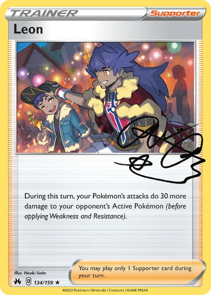 Leon #134 Crown Zenith Pokemon card