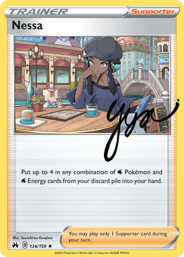 Nessa #136 Crown Zenith Pokemon card